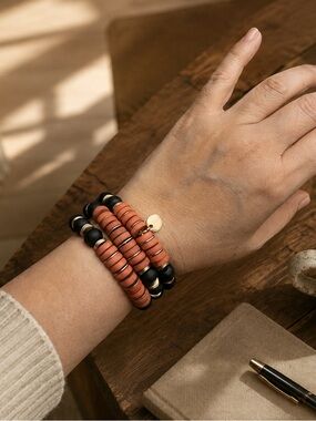 Plunder Boho Beaded Stretch Bracelet Stack Set NWT
